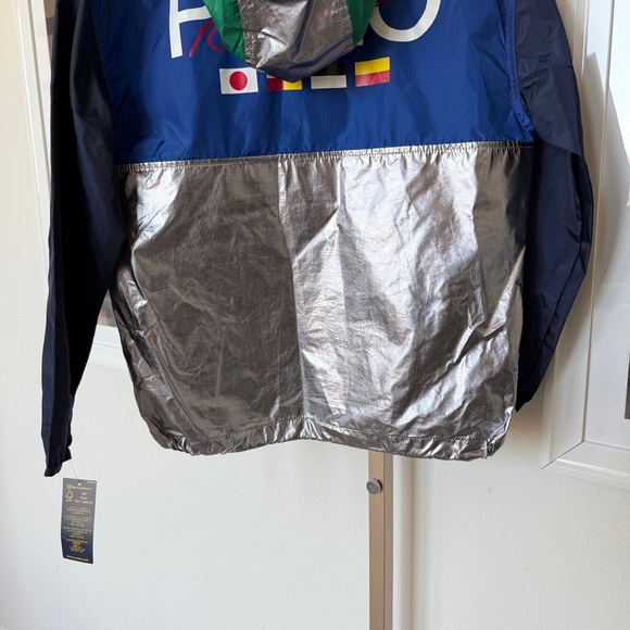 Polo Ralph Lauren Boys Multicolor Half-Velcro Windbreaker Jacket Size M Classic - Picture 8 of 13